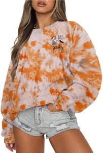 LOTUCY Halloween Sweatshirt Women Cute Spooky Season Sweatshirts Ghost Fall Embroidered Sweater Pullover Top
