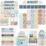 Hadley Designs Boho Calendar For Classroom Elementary Classroom Must Haves - Classroom Calendar Set Bulletin Board Sets For Teachers, Bulletin Board Calendar, School Calendar For Classroom