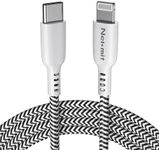 Nekmit USB-C to Lightning Charging Cable 6.6FT MFI Certified Syncing Cord for iPhone 15 Pro Max/iPhone 14 Pro/iPhone 13 / iPhone 12 Mini/iPad Pro/AirPods Pro and More, Support Power Delivery