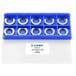 CDBP 15mm(3/5 inch) Round Carbide Inserts for Woodturning, R15×2.5mm Indexable Carbide Cutter for Full and Pro Size Wood Turning Hollowing Tools Replacement Cutters, 10pcs