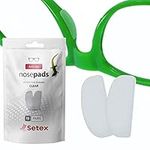 Setex Gecko Grip Glasses Nose Pads (15 Clear Pairs) - Anti-Slip Ultra-Thin 0.6 mm, USA Made, Micro-Structured Fibers, Ultra-Strong Grip and Ultra-Soft, Self Stick Adhesive, 0.6 x 7 x 16 mm