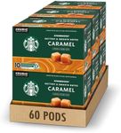 Starbucks Caramel K-Cups, Single Serve Keurig Compatible Caramel Flavoured Coffee Pods for Keurig Brewers - 60 Capsules