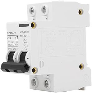 20A 400V 2P AC DC Circuit Breakers - Circuit Breaker Overload Protection Fast Tripping PV Circuit Breaker Fit for Solar Panel PV System, 35mm DIN Rail Installation