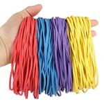 120 Pieces Large Rubber Bands, Colorful Elastic Bands Strong Elastic Rubber Bands for Office Home Bank School Document Organizing