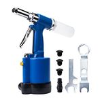 INPANOLS Pneumatic Pop Rivet Gun Hydraulic Air Rivet Tool Kit with 3/32-inch 1/8-inch 5/32-inch 3/16-inch Nosepieces