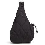 Vera Bradley Women's Featherweight Sling Backpack Bookbag, Black, One Size