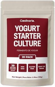Coolinario Yogurt Starter Culture (20-Pack, 1.5g Sachets) Live Cultures for Homemade Yogurt | Creamy, Thick & Delicious | Regular or Greek Yogurt | Non-GMO, No Preservatives, Gluten Free