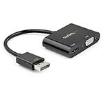 StarTech.com DisplayPort to HDMI VGA Adapter - DisplayPort 1.2 HBR2 to HDMI 2.0 (4K 60Hz) or VGA 1080p Converter Dongle - DP to HDMI or VGA Monitor Adapter - Digital Video Display Adapter (DP2VGAHD20)