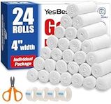 YesBes 24 Pack Gauze Rolls, 4 in x 