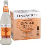 Fever-Tree Ginger Beer, Sparkling Soda Soft Drink Mixer, Natural Ingredients & Flavours, 500mL (Pack of 8 Glass Bottles)