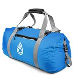 AquaQuest Slipstream Duffle Bag - 50L Foldable Waterproof Duffel - Lightweight, Heavy Duty, Reflective Logo, Packable for Boating - Blue