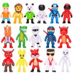 Tfgdfs Stumb Guys Toy Action Figures - 16PCS Anime Stumb Figurines Toys Cake Toppers Collection Playset Birthday Christmas New Year's Gfit
