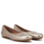 Naturalizer Women Maxwell Slip On Flats, Warm Silver Leather, 11 Wide