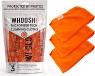 WHOOSH! Screen Cleaner,Microfiber Cleaning Cloths Set. Best for Smartphones, iPads, Eyeglasses, Kindle, LED, LCD & TVs 14"x14" (3 Pack)