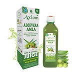 Axiom Jeevanras Aloe Vera + Amla Juice | Ayurvedic Juice for Glowing Skin | Helpful for Acne and Metabolism | Improves Skin Health | For Holistic Skin & Hair care | 100% Ayurvedic - 1000mL