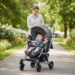 R for Rabbit Chocolate Ride Stylish Baby Stroller and Pram for Baby, Kids, Infants, Newborn, Boys & Girls of 6 Months to 3 Years (Grey Safari)