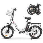 SAMEBIKE Electric Bike For Adults, 36V 13AH Removable Battery, City Commuting Motor Ebike Electric Bicycle 20 inches with Basket, Phone Holder, Cass 7 Speed, 20"*2.35"Tire