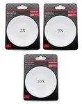 Store2508 Bundle Deal Magnifying Mirrors- 2X, 5X and 10x for Makeup, Shaving, (Black, Diameter 15 cm) - Pack of 3