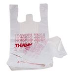 TashiBox 1000 Ct plastic bags/Shopping Bags/Thank You Bags/Reusable and Disposable Grocery Bags - Measures 11.5" X 6.25" X 21", 15mic, 0.6 Mil