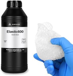 MAGFORMS Elastic 3D Printer Resin, Tough & Flexible 405nm UV-Curing Resin, TPU-Like Photopolymer Resin for LCD DLP 3D Printing (Clear, 1000g)