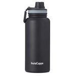 InstaCuppa Thermos Bottle 1250 mL, Double-Wall Thermos Flask, Vacuum Insulated Stainless Steel | Retains Hot and Cold Temperatures,Black