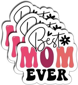 Mom Dad Aunt Mother Family Sticker, Decorate Books, Laptops, Water Bottles, Kindle Sticker, Waterproof Vinyl Sticker, Funny Decals Gifts (Best Mom Ever 5)