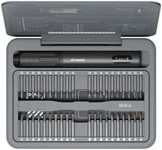 62 In 1 Mini Electric Screwdriver, Rechargeable Portable Small Cordless Electric Screwdriver Kit With Led Light and 48 Standard Screwdriver Heads, Handy Repair Tool for Phone Watch Camera Laptop.