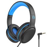 UKELALA Wired Headphones for kids Stereo Folding over ear headphones with 4.9 ft NO-Tangle cord for girls boys toddler childrens adults On Ear headphones compatible with PC phone computer ipad for airplane travel school