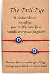 Shonyin Evil Eye Bracelet Lucky Good Luck Red String Bracelet Rakhi for Brother Set of 2 Protection Kabbalah Ojo Turco Mal De Adjustable Bracelets Handmade Nazar Amulet Jewelry Gift For Women Men Christmas Father's Day Family Friend 2pcs