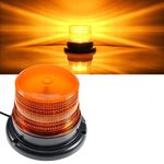 Beacon Lights for Trucks,Emergency Flashing Lights for Vehicles,Magnetic Rooftop Strobe Lights for Snowplow Work Truck Tow Mail Car,Amber Warning Lights - Ensure Night and Highway Driving Safety