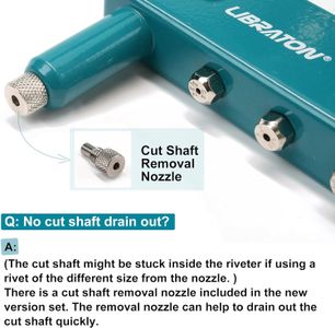 Libraton One-Handed Rivet Gun Set – 200 Rivets, 4 Heads, Drill Bits, Storage Case