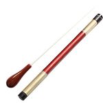 Music Conductor Batons,Imitation Agate Handle Orchestra Conducting Baton Music Batons (Dark Red)