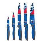 The Sports Vault 7005 NHL Licensed New York Rangers 5-Piece Kitchen Knife Set, One Size, Blue