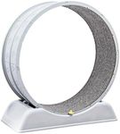 YEALEO Cat Running Exercise Wheel Treadmill, Ultra-Quiet Safety Cat Training Toy with and Locking Mechanism,Removable Carpeted Runway for Running & Scratching (Grey)