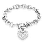 Infinity Heart Cremation Bracelet for Ashes - Stainless Steel Urn Bangles for Pet/Human Ashes - Memorial Keepsake Ash Jewelry (Silver)