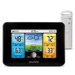 AcuRite 02077RM Color LCD Screen Display with Temperature/Humidity Sensor, Black ,(02077M)