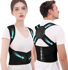 Posture Corrector for Women and Men, Back Brace Posture Support, Upper Back Straightener with Shoulder Straps, Back Support Belt for Daily Wear, Posture Corrector Brace Back Straightener Black, XX-Large