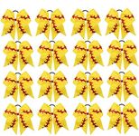 16PCS 8" Large Cheer Hair Bows Pony