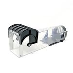 Reusable Mouse Trap Rodent Mice Live Catcher Small Animals Cage Rat Trap Pest Control for Indoors and Outdoors, Humane Rat Traps, Friendly for Kids & Pet (1 x Black & Clear Mouse Trap)