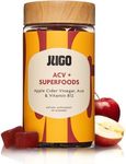 JUGO Apple Cider Vinegar + SUPERFOODS | ACV Gummies with Vitamin B12 & Acai | 40 Count Digestive Support Gummies | Plant-Based, Gelatin- Free, Non-GMO, Made in USA