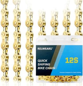 Gold Bike Chain 12 Speed Bike Chain,1/2 x 11/128 Inch,116 Links