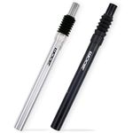 DJC Suspension Seatpost Straight Pillar Headless Bike Seat Post Shock Absorber for City Bike MTB 25.4 27.2 28.6 30.4 30.9 31.6mm(27.2mm Black)