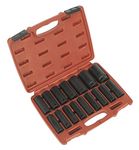 Sealey Ak5816M Impact Socket Set 16Pc 1/2Sq Drive Deep Metric