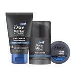 DOVE MEN + CARE Moisturiser Hydration Boost - Facial Cleanser - 100 ml, Face Cream - Protects, Strengthens and Moisturises, 50 ml & Ultra Hydra Cream - Moisturising Effect for Face Hands Body, 75 ml