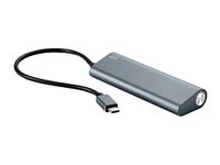 Monoprice 114908 4 Port USB-C Hub - Aluminum, SuperSpeed Transfer Rates, Compatible with Apple MacBook, Google Chromebook & More