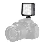 W49 Mini Interlock Camera LED Panel Light Dimmable Camcorder Video Lighting with Shoe Mount Adapter Compatible with Canon Nikon Sony A7 DSLR