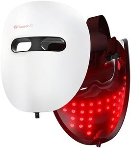 QuasarMD 3D LED Face Mask with Gold-Wire LEDs, Red & Infrared Light for Wrinkles, Blue Light Mode for Blemish Care, Advanced Light Therapy for Skin Rejuvenation & Radiant Look