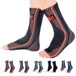 Doc Miller Ankle Brace Compression Sleeves 2 Pack Achilles Tendon Arch Foot Support Ankle Support Socks For Plantar Fasciitis, Arthritis, Sprained Swollen Ankles, Swelling Pain Relief, Tendonitis