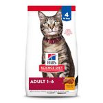 Hill's Science Diet Adult Dry Cat Food, Chicken Recipe, 4 lb Bag