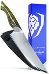 DALSTRONG Chef Knife - 8 inch - Frost Fire Series - Glacial Lightning Edition - HC 10CR15MOV Stainless Steel Kitchen Knife - Sand Blasted Frosted - Dragon Skin Handle - Sheath - NSF Certified